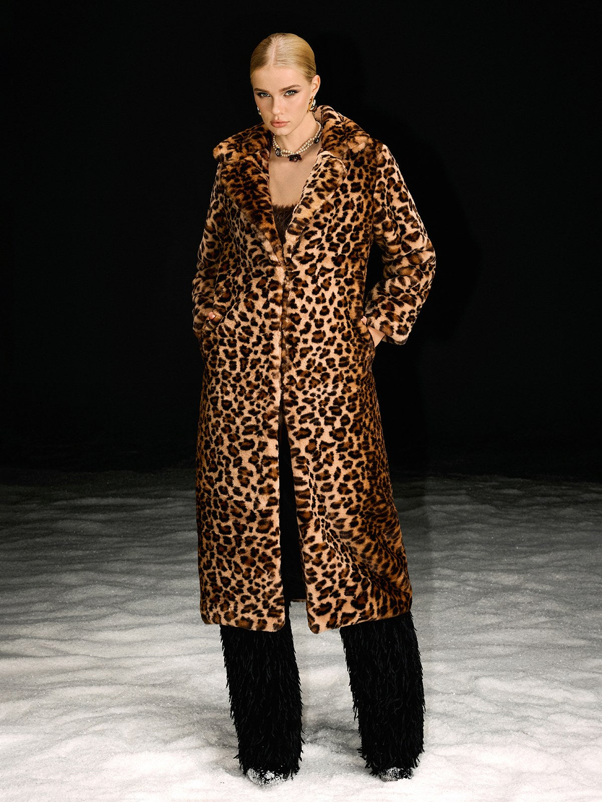 Lotan Leopard Faux Fur Coat