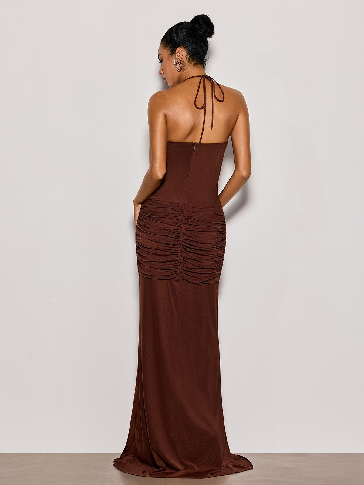 Lyapunova Lace Up Cutout Twisted Maxi Dress