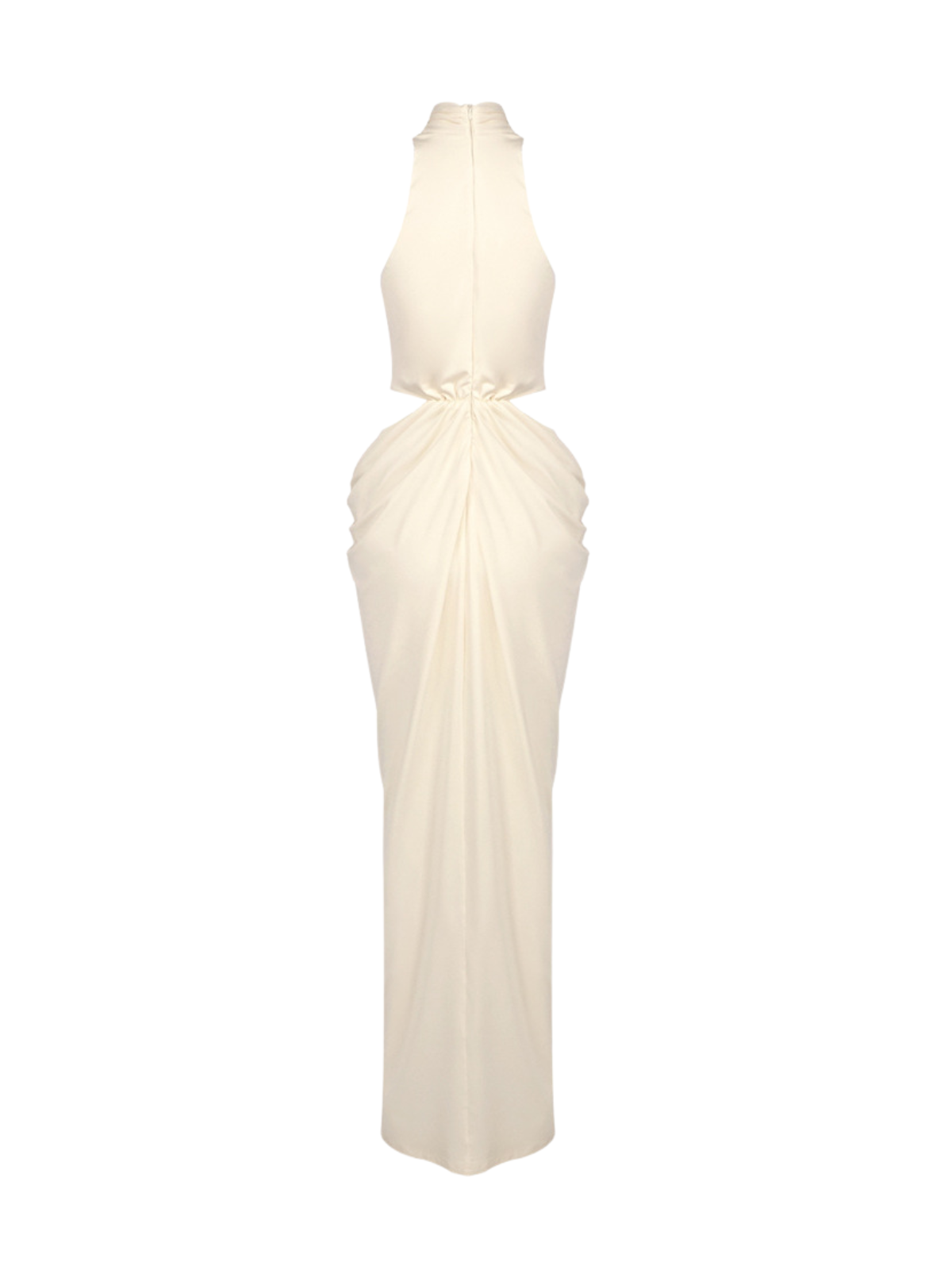 Lyapunovix High Neck Twisted Cutout Maxi Dress