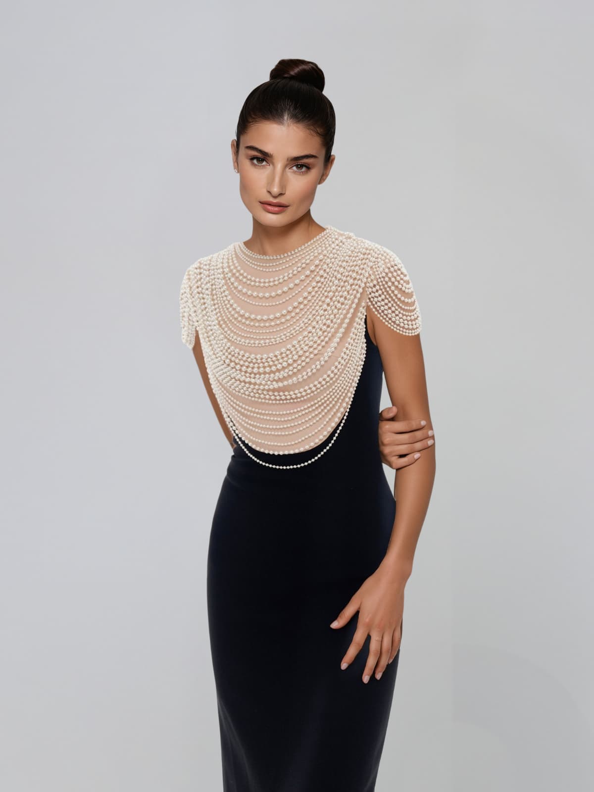 Lythendor Pearl Chain Maxi Dress