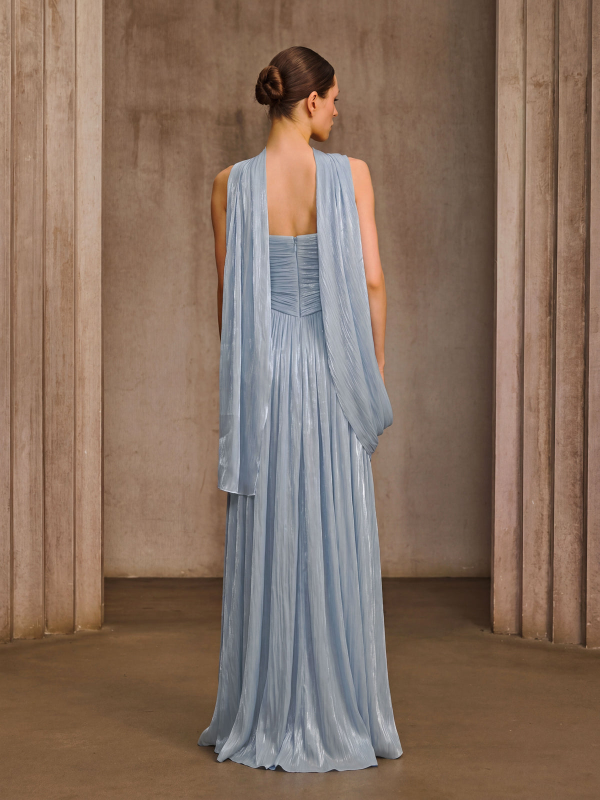 Maelrith Strapless Draped Maxi Dress