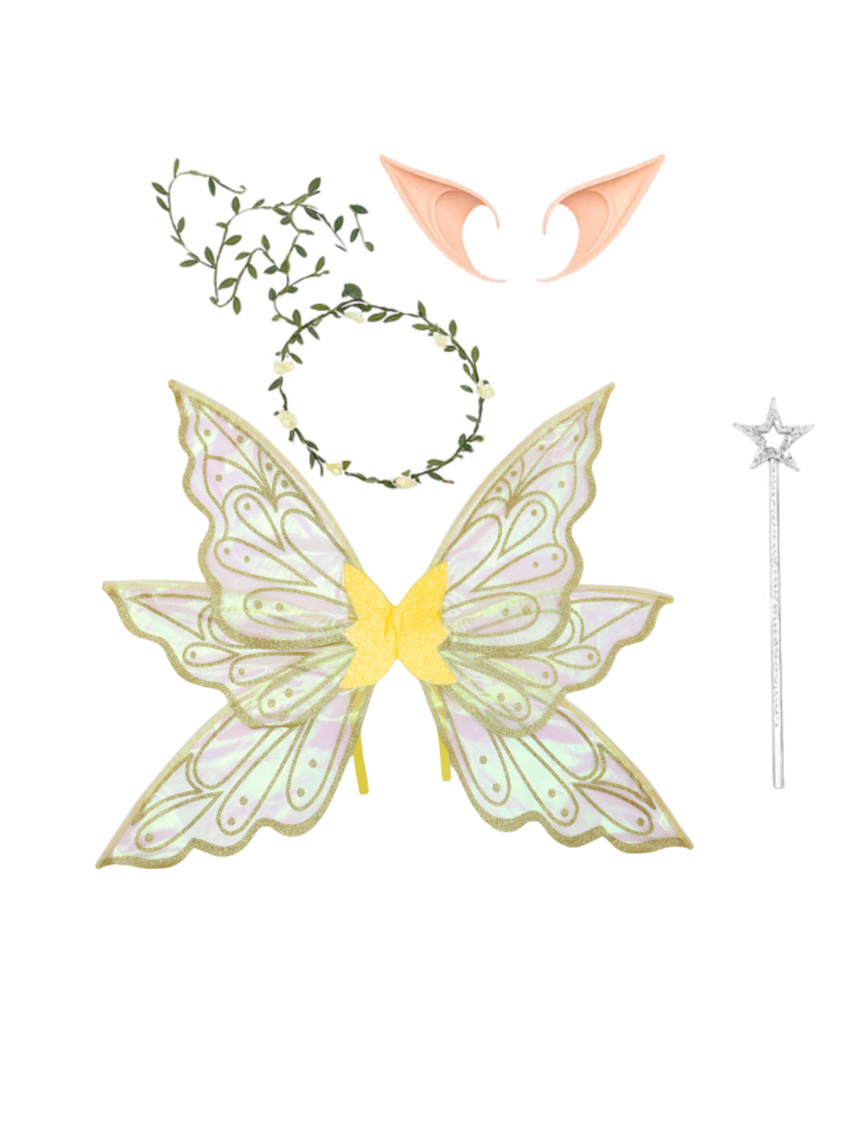 Maleika Glitter Fairy Wings Set