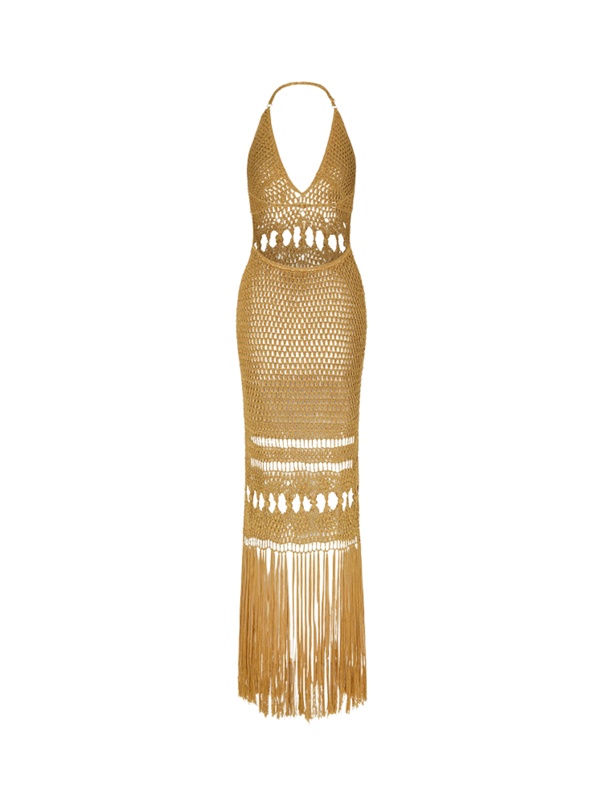 Mavelyn Knit Cutout Fringe Cover Up