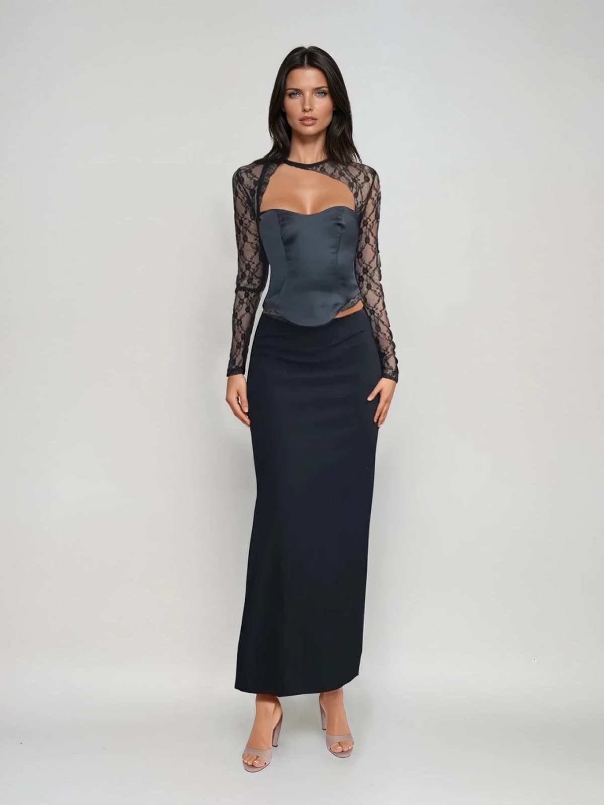 Millimeter Lace Cutout Top