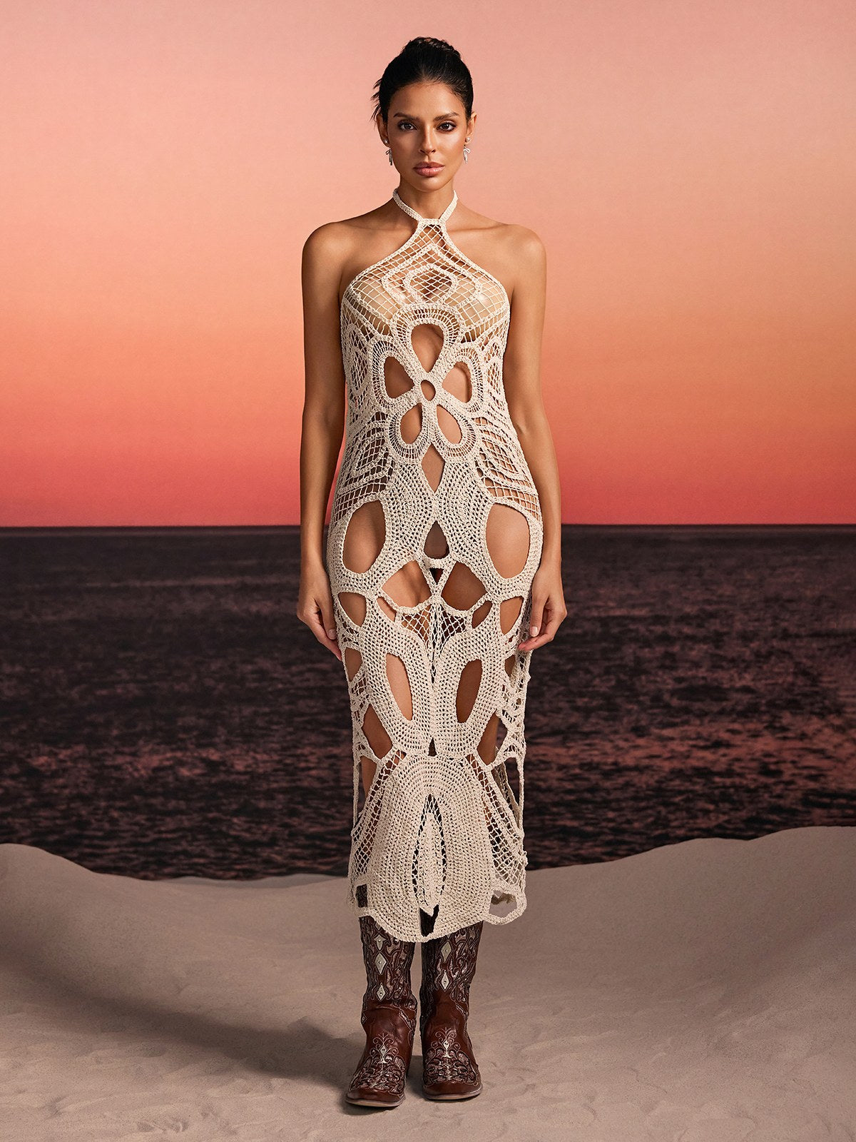 Mirex Halterneck Cutout Cover Up