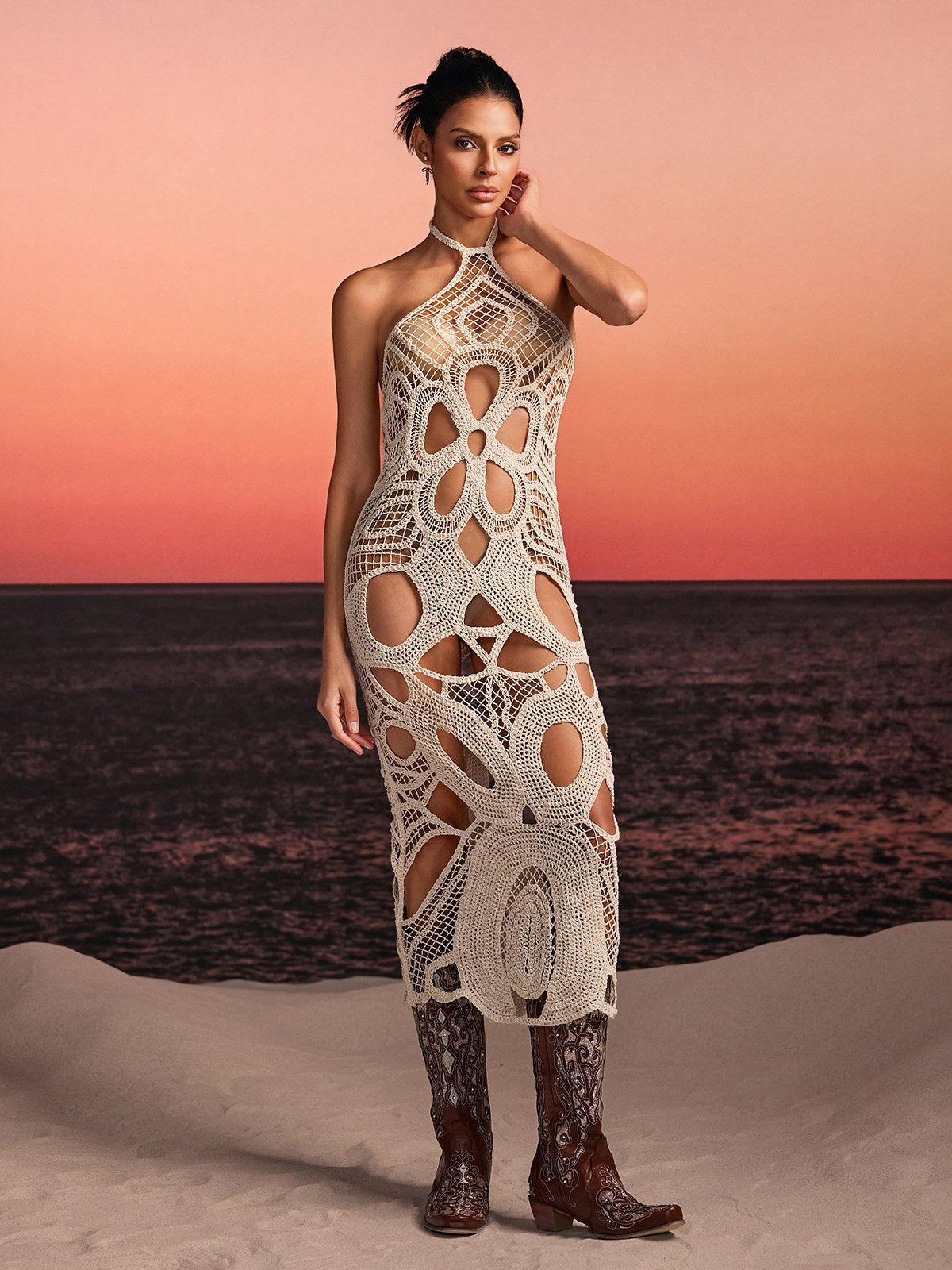 Mirex Halterneck Cutout Cover Up