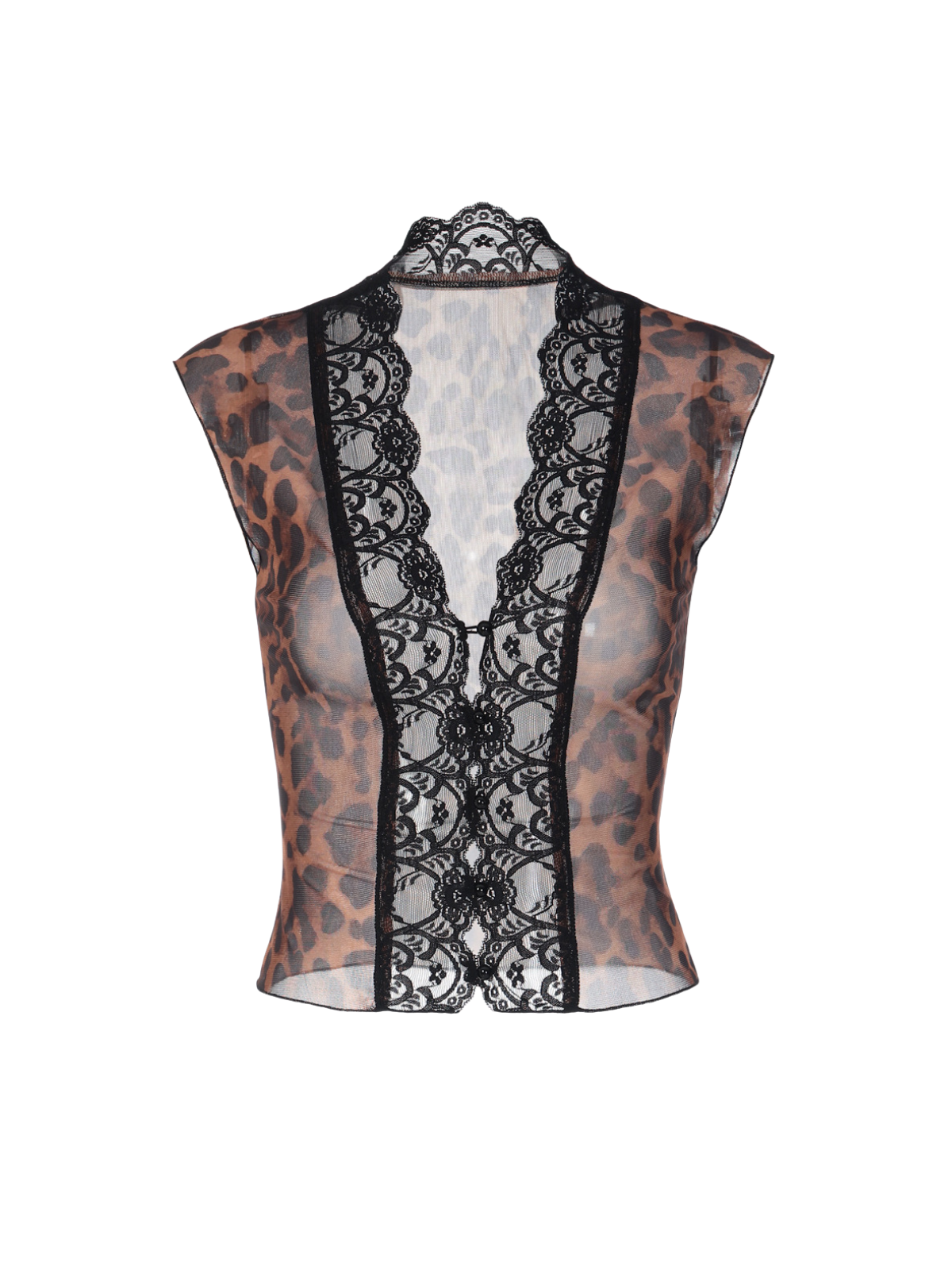 Morthael Lace Top In Leopard
