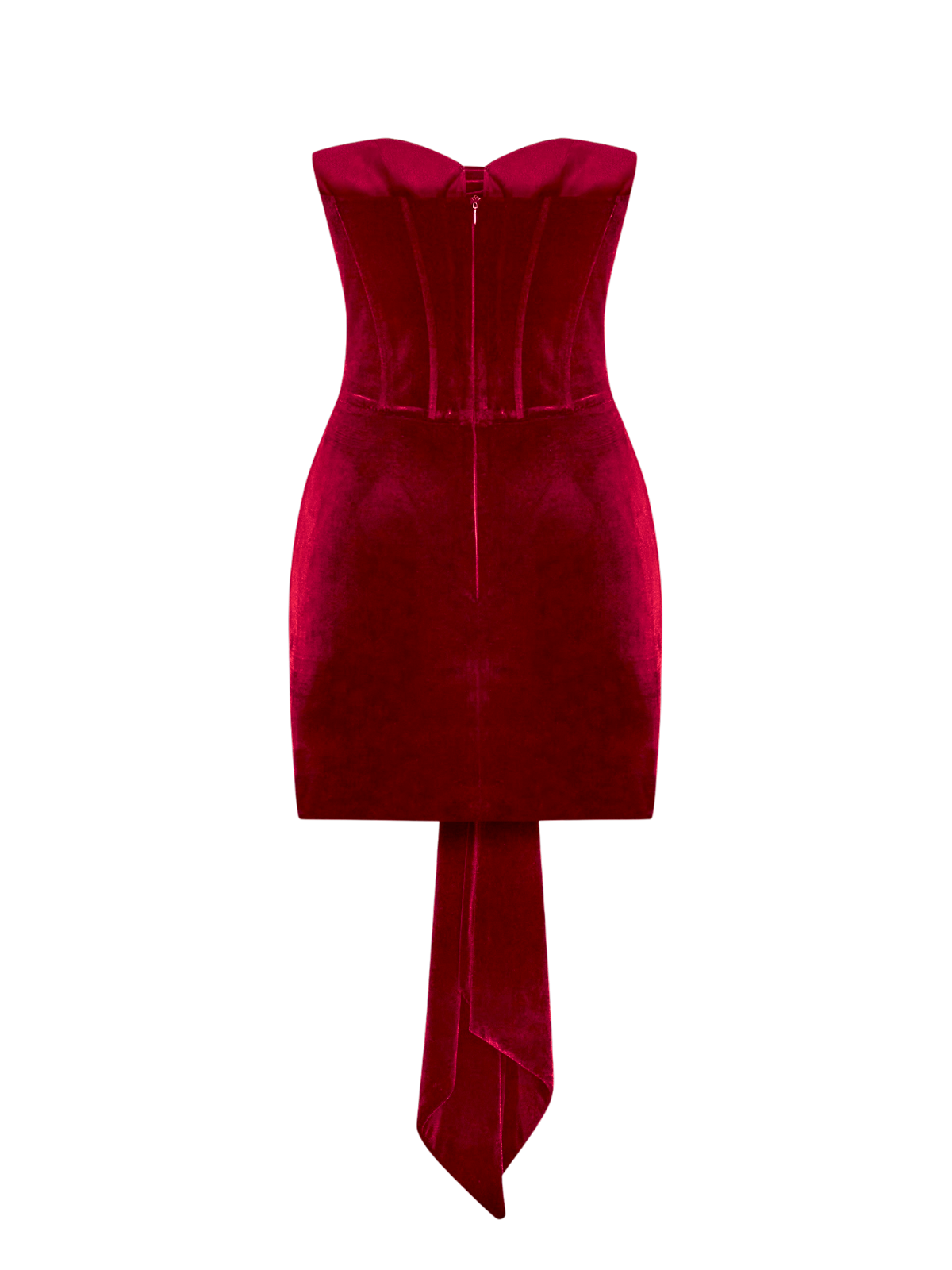 Mudlark Strapless Velvet Bow Mini Dress