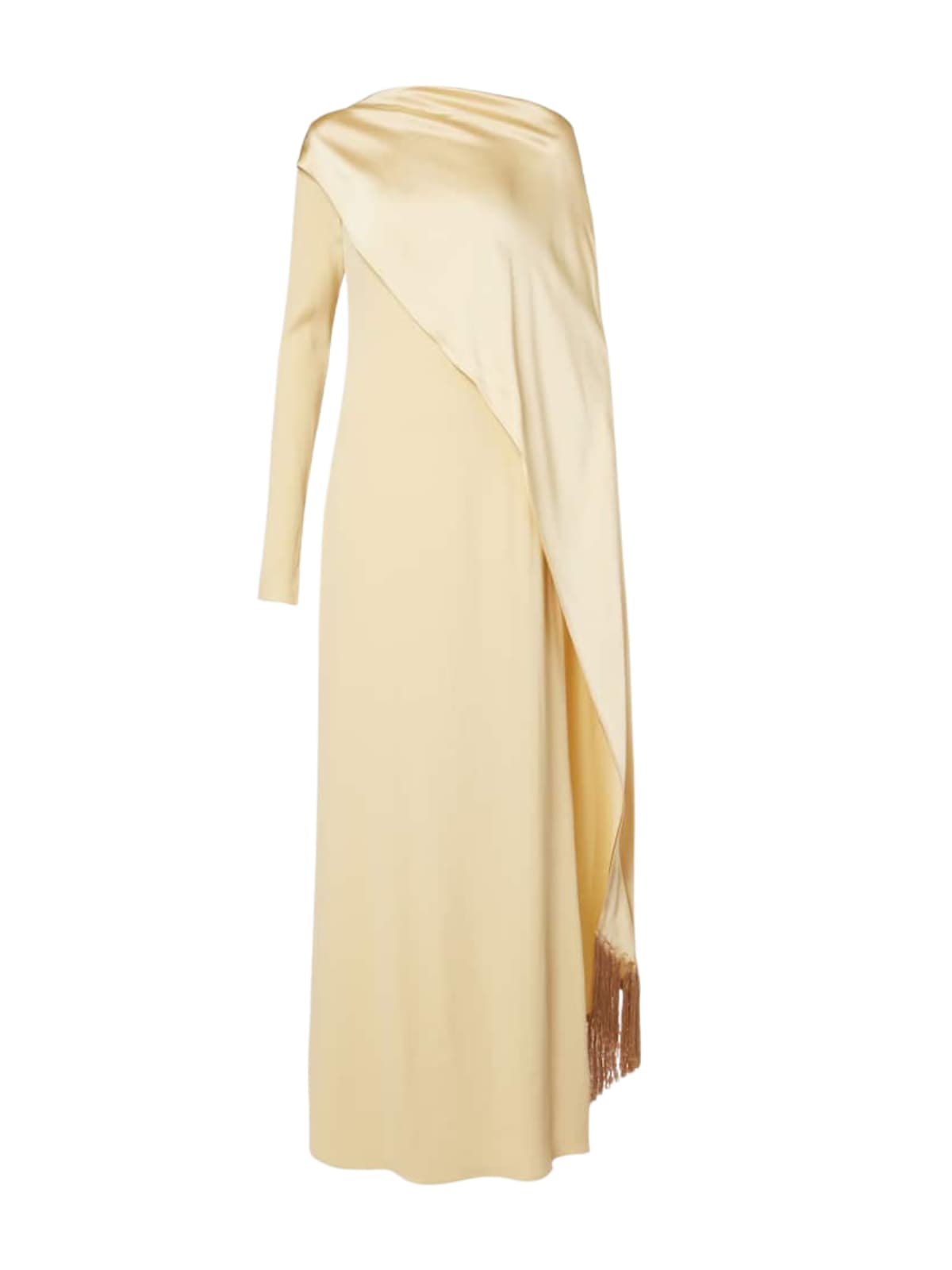 Nanotubix Cape Fringe Maxi Dress