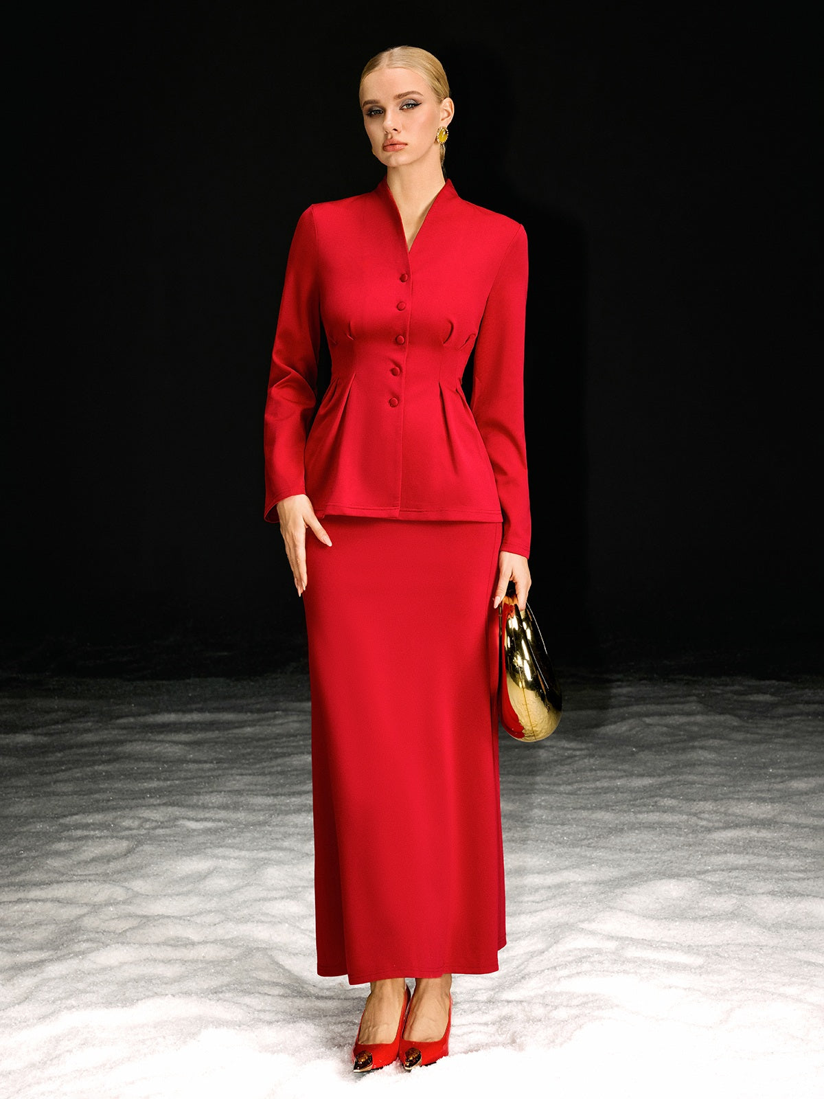 Nawkaw Long Sleeve Skirt Set