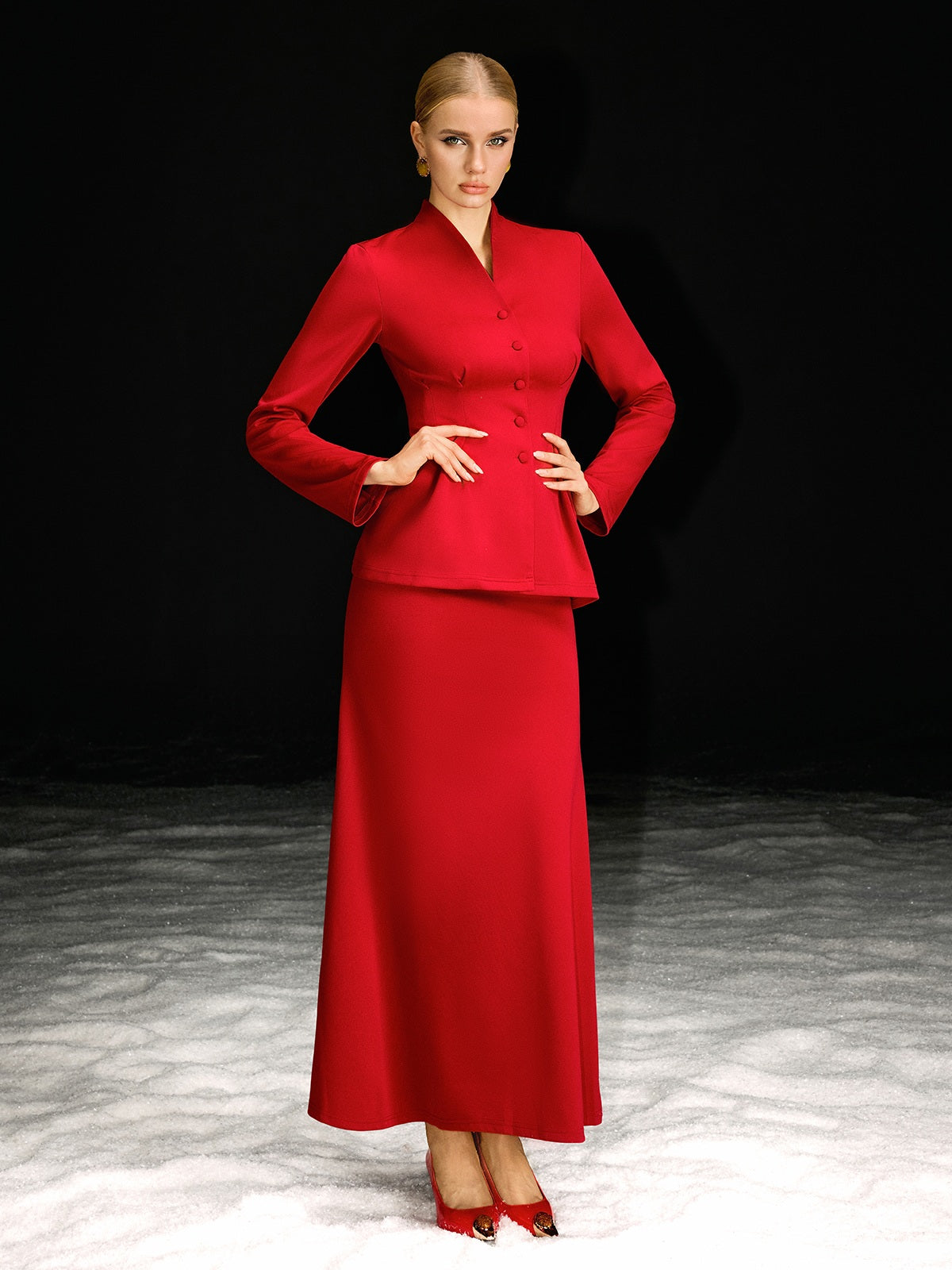 Nawkaw Long Sleeve Skirt Set
