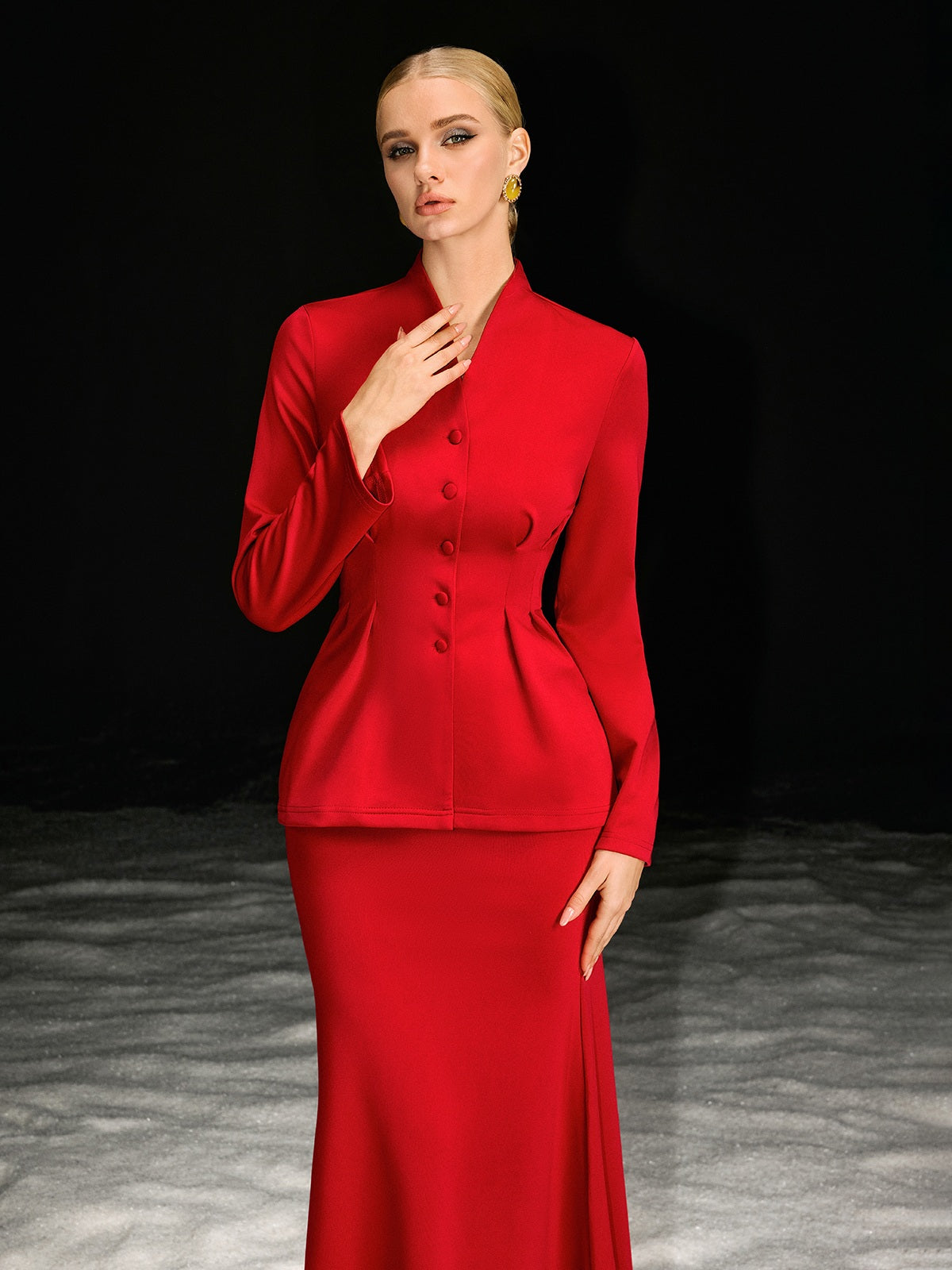 Nawkaw Long Sleeve Skirt Set