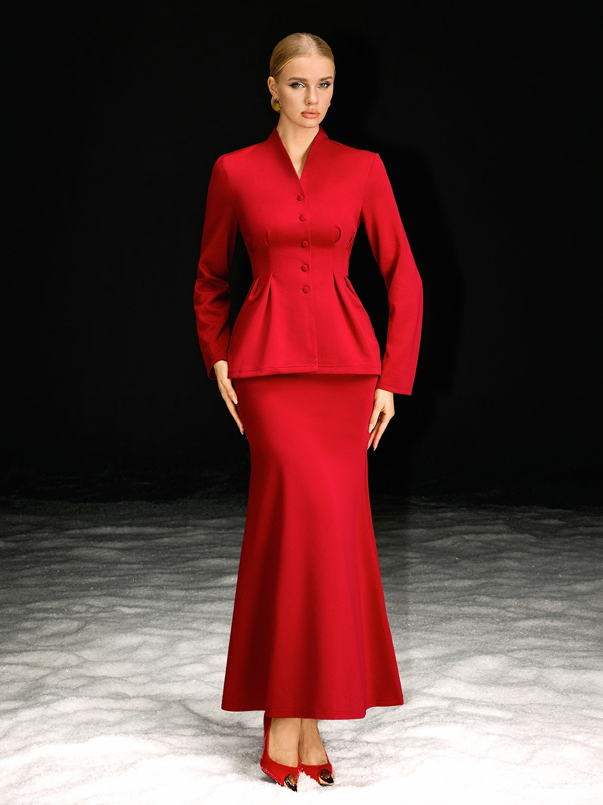 Nawkaw Long Sleeve Skirt Set
