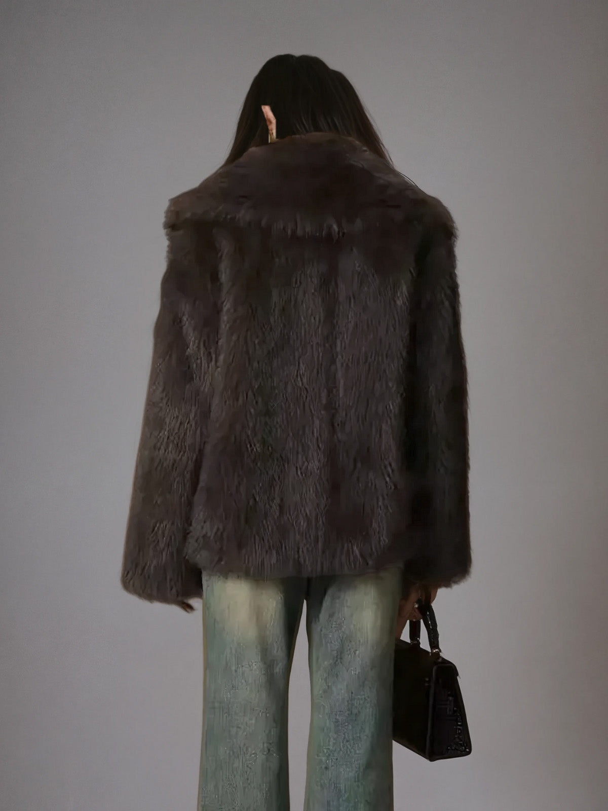 Neldrin Folded Collar Fleece Coat