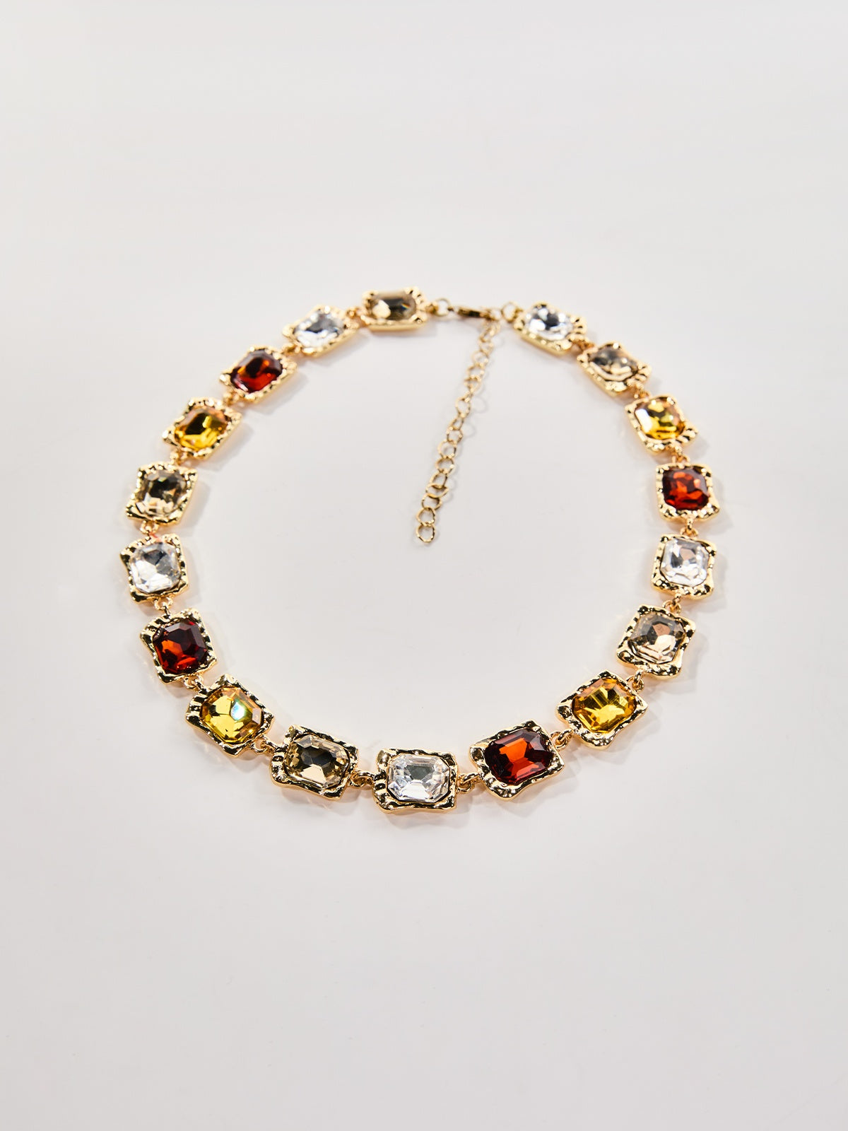 Oaelara Crystal Square Necklace Set