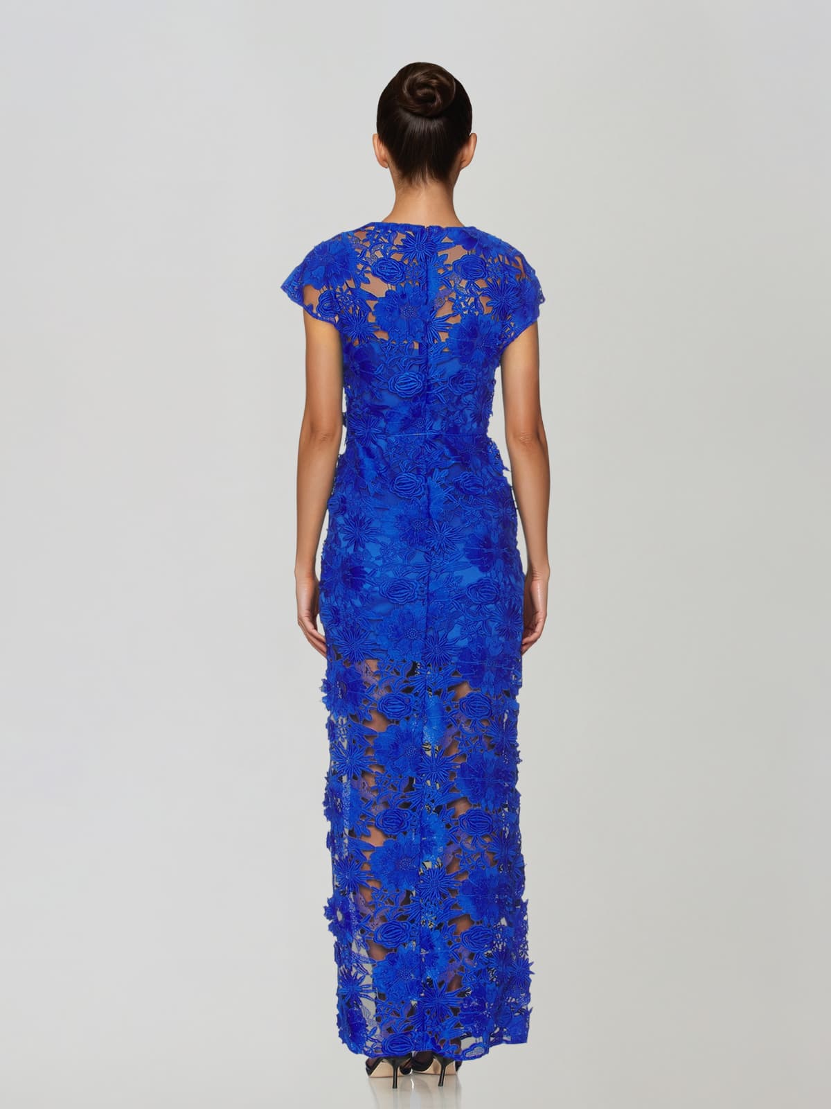 Orthelion Cutout Flower Split Maxi Dress