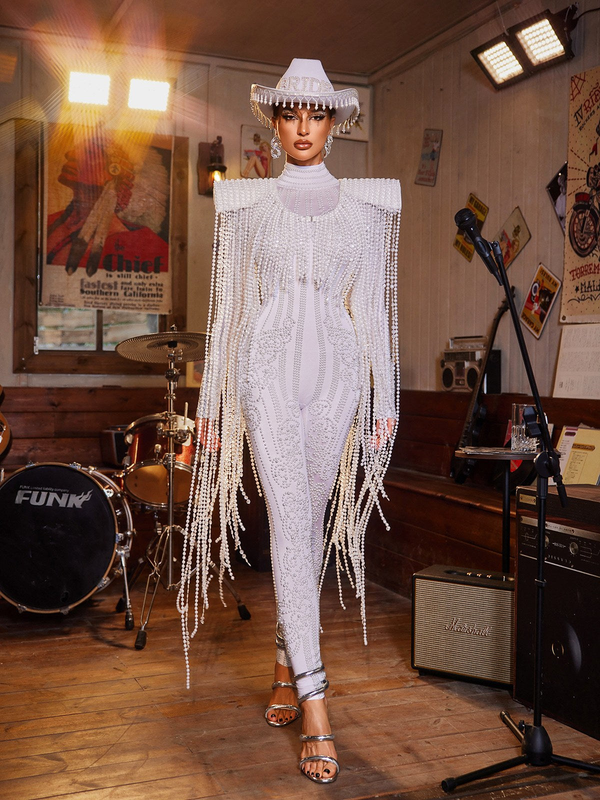 Oryxan Pearl Fringe Cape
