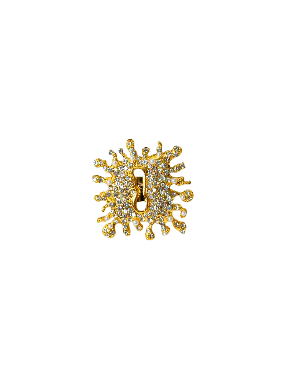 Oxoryxa Pearl Rhinestone Earrings