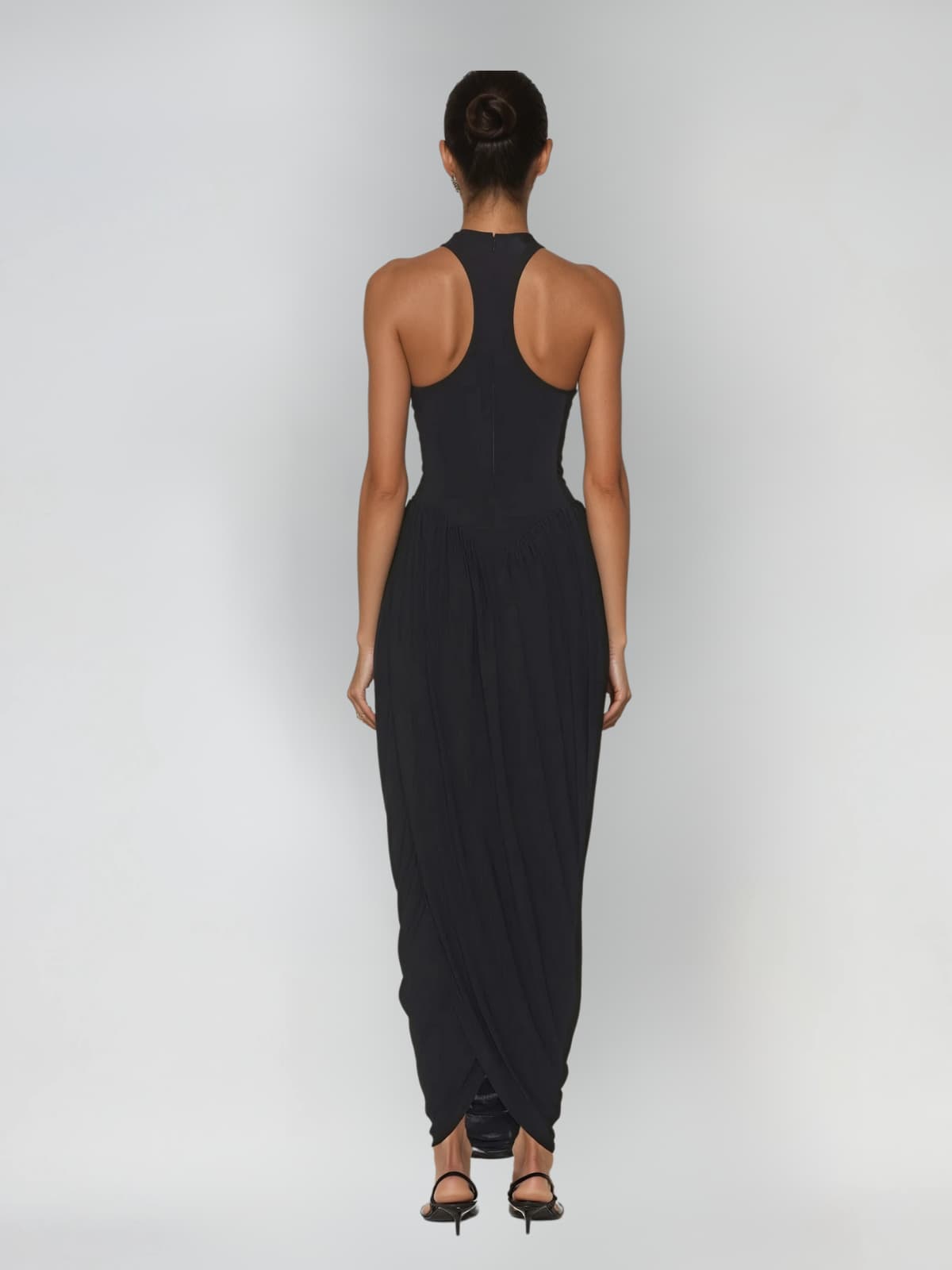Pacheco Sleeveless Ruched Maxi Dress In Black