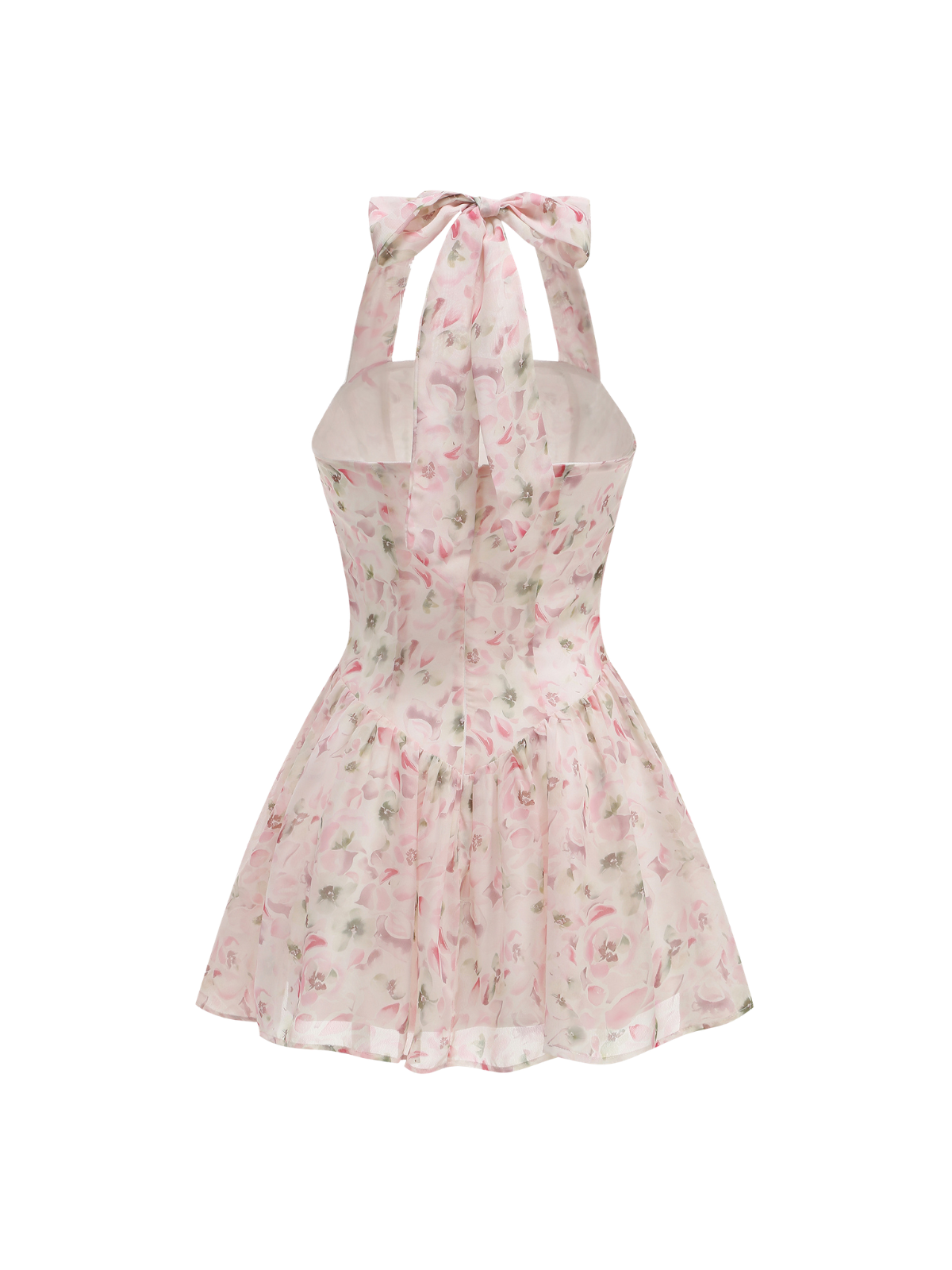Pavion Halterneck Floral Mini Dress