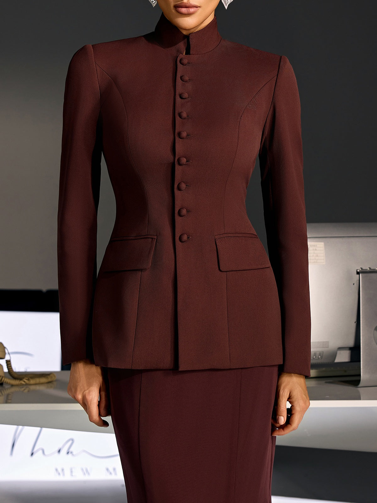 Pexoryn Long Sleeve Mermaid Skirt Set