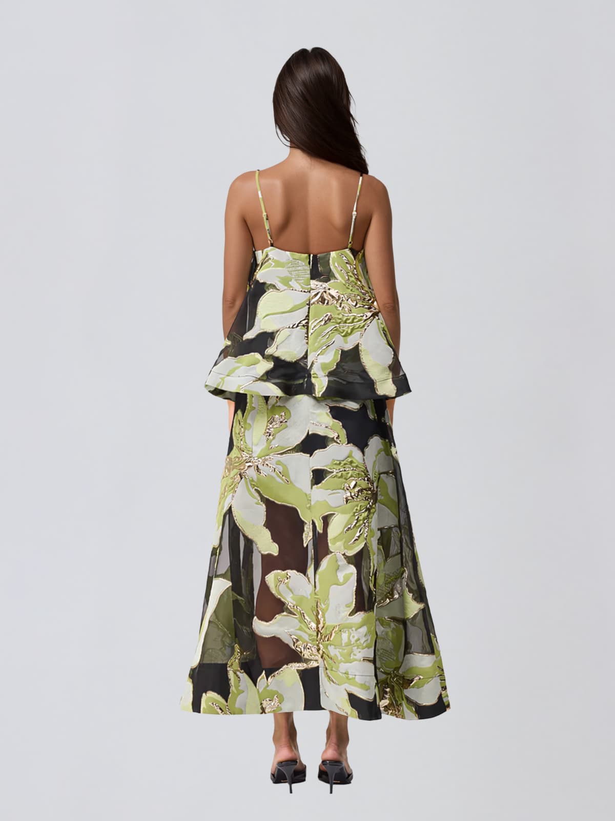 Praevor Spaghetti Floral Maxi Dress