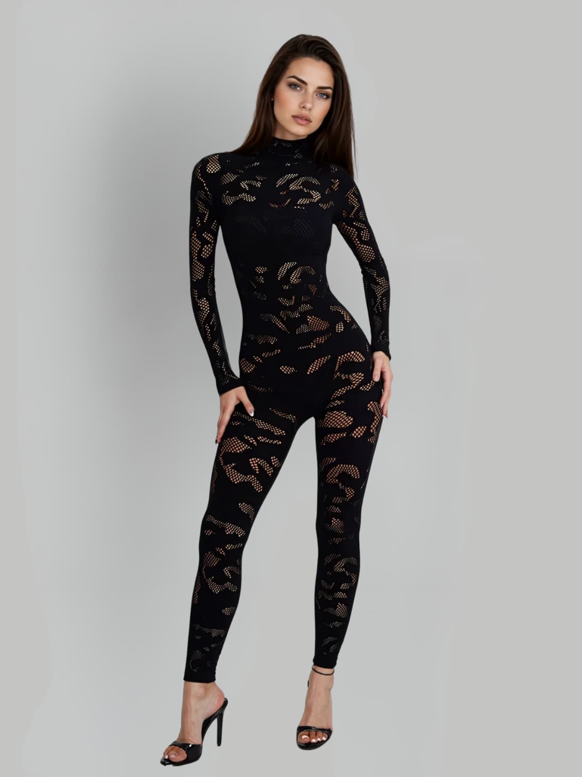Quasarion High Neck Cutout Jumpsuit