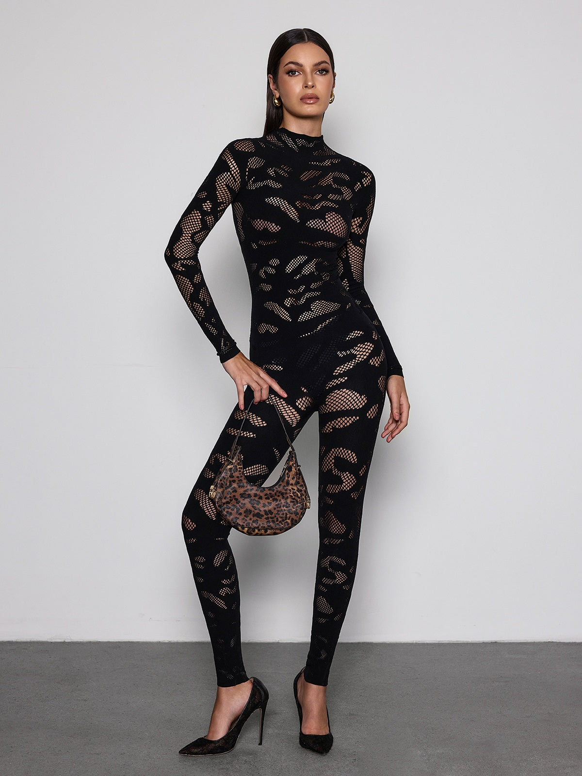 Quasarion High Neck Cutout Jumpsuit