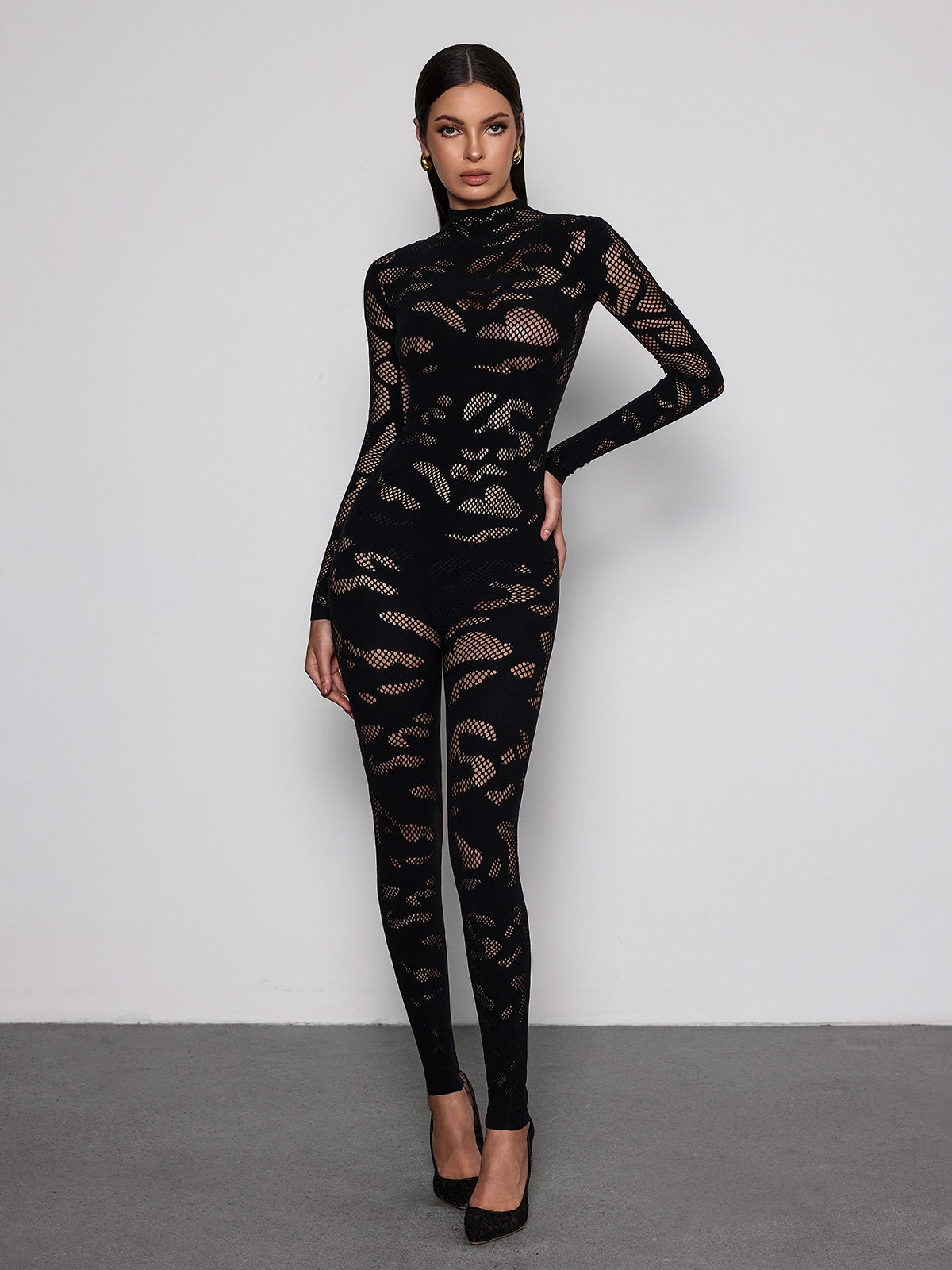 Quasarion High Neck Cutout Jumpsuit