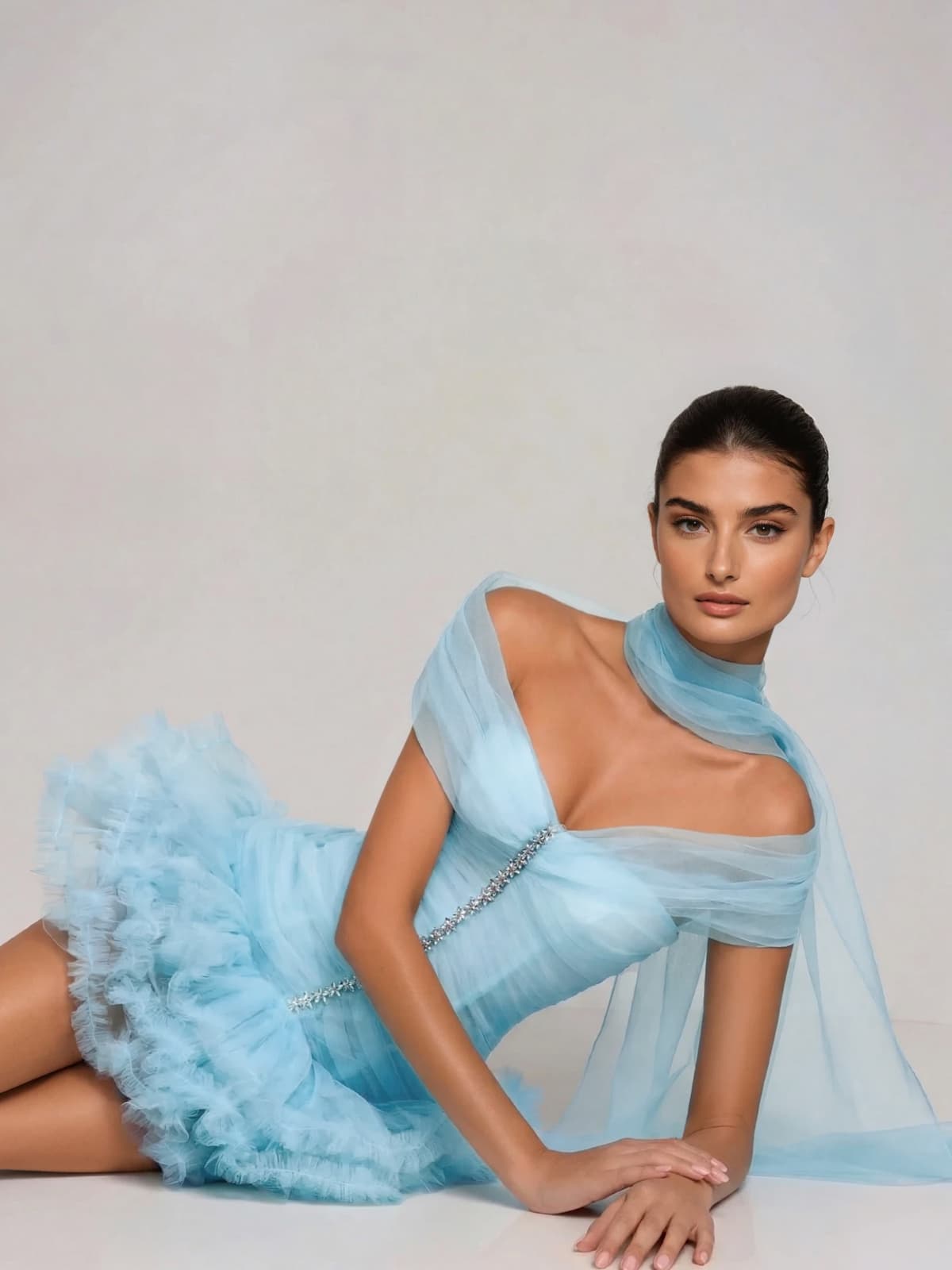 Ravion Off Shoulder Tulle Mini Dress