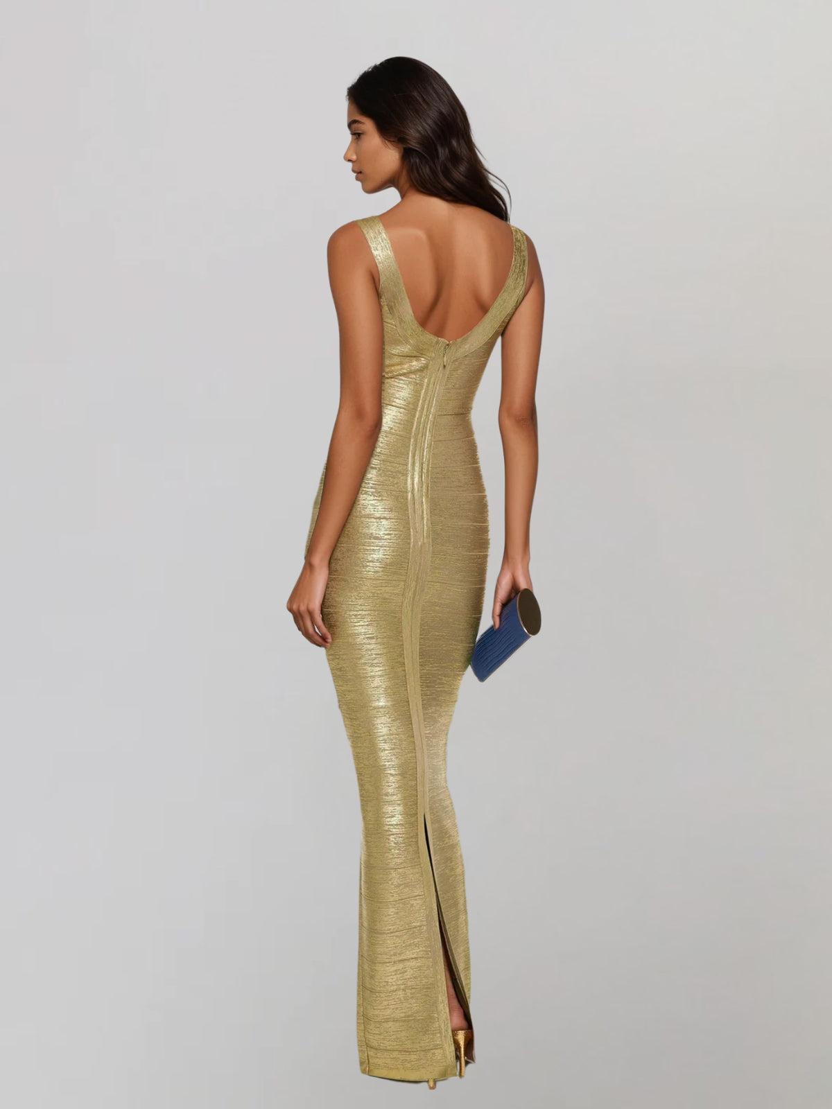 Ravixor U Neck Bandage Maxi Dress