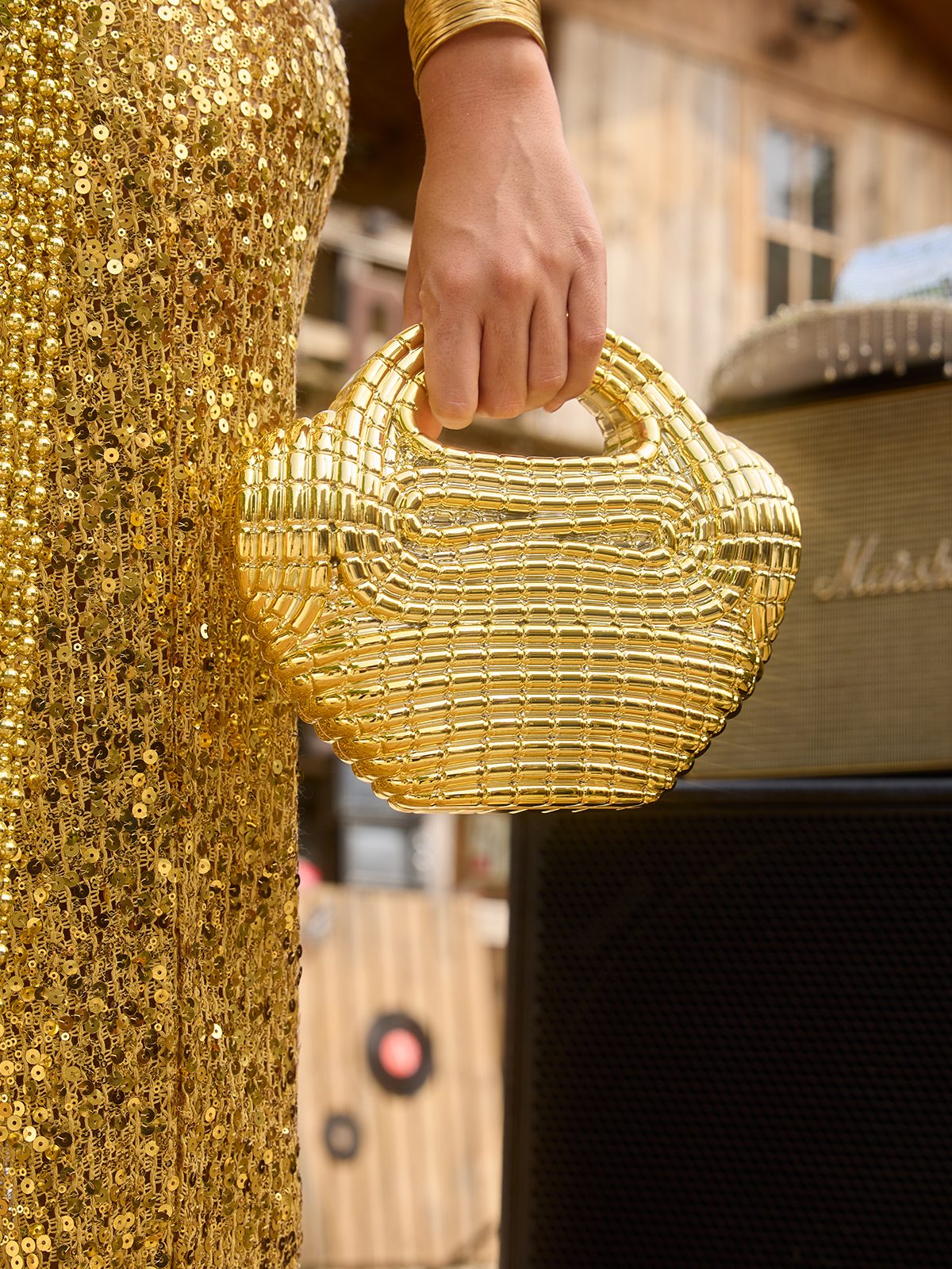Raxelyn Sculpted Grid Bag