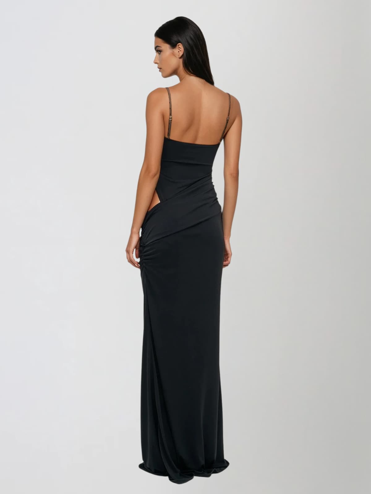 Rocheflux Spaghetti Cutout Maxi Dress