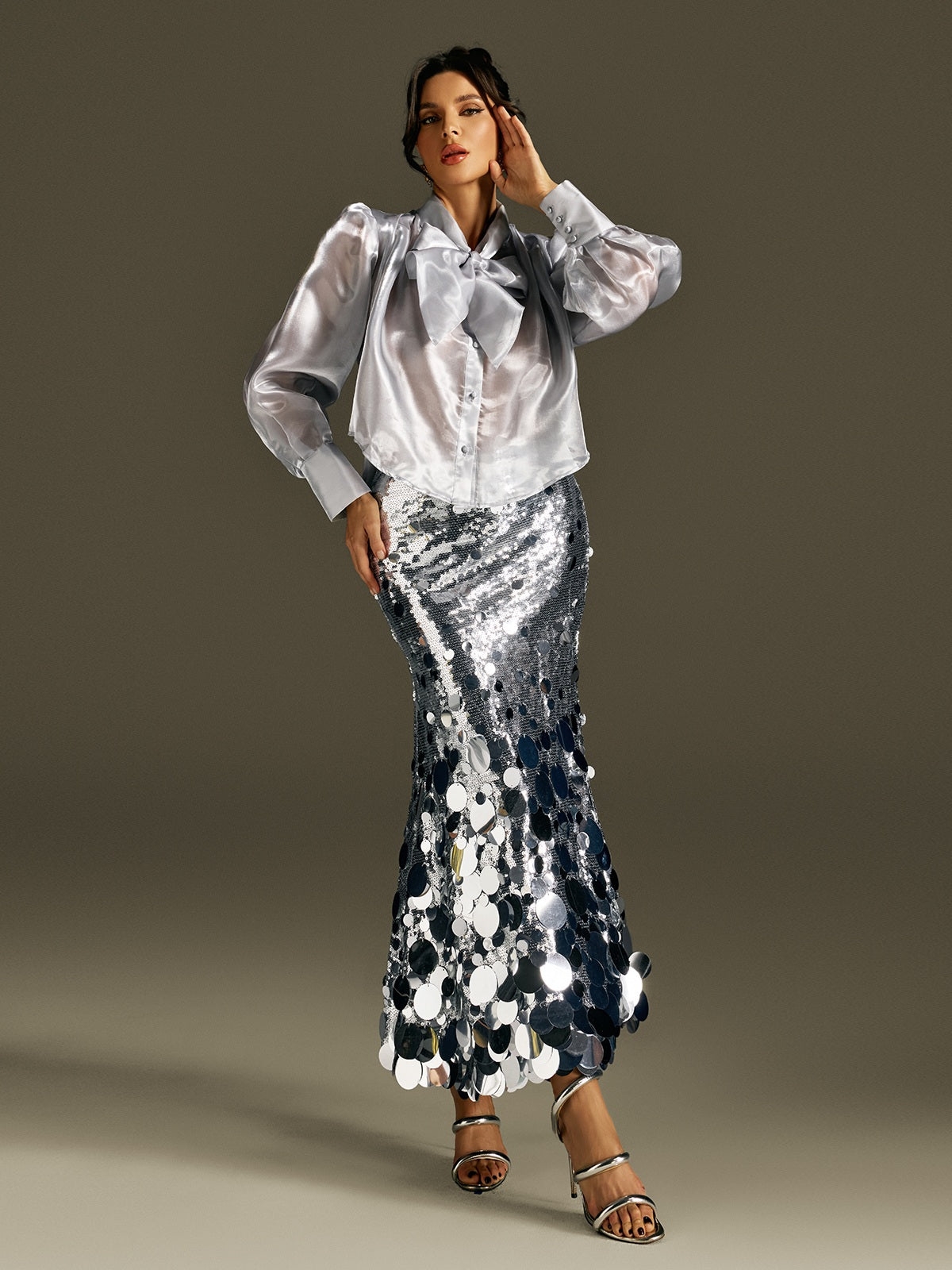 Ronica Bow Organza Top
