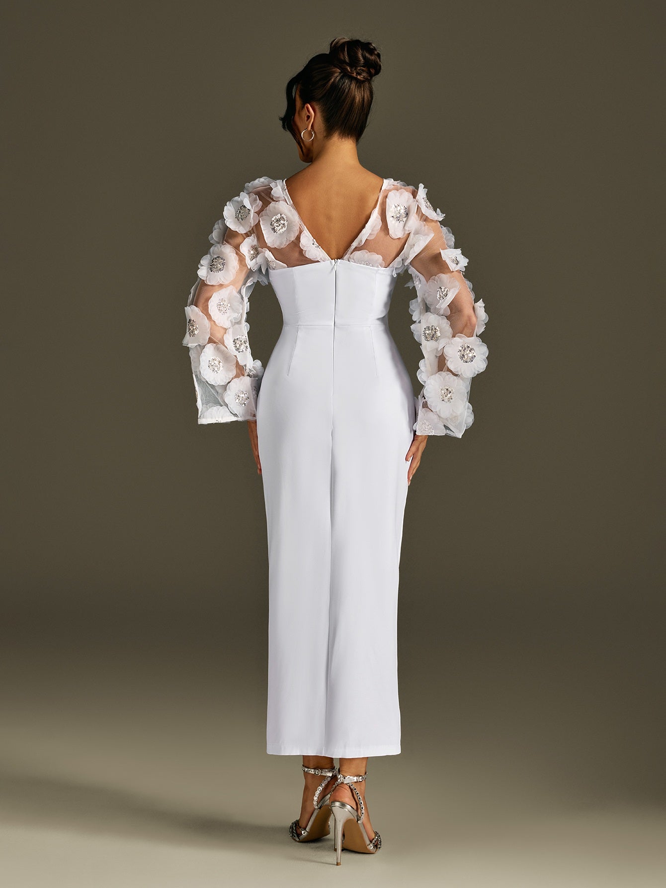 Rosaire Flower Sequin Maxi Dress