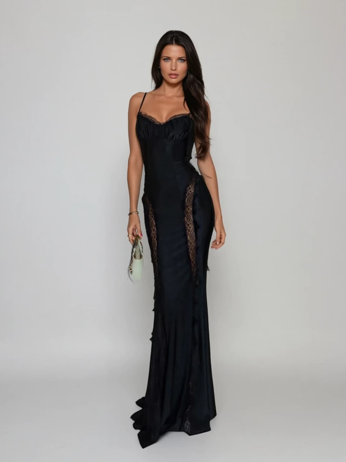 Strangeat Spaghetti Lace Maxi Dress