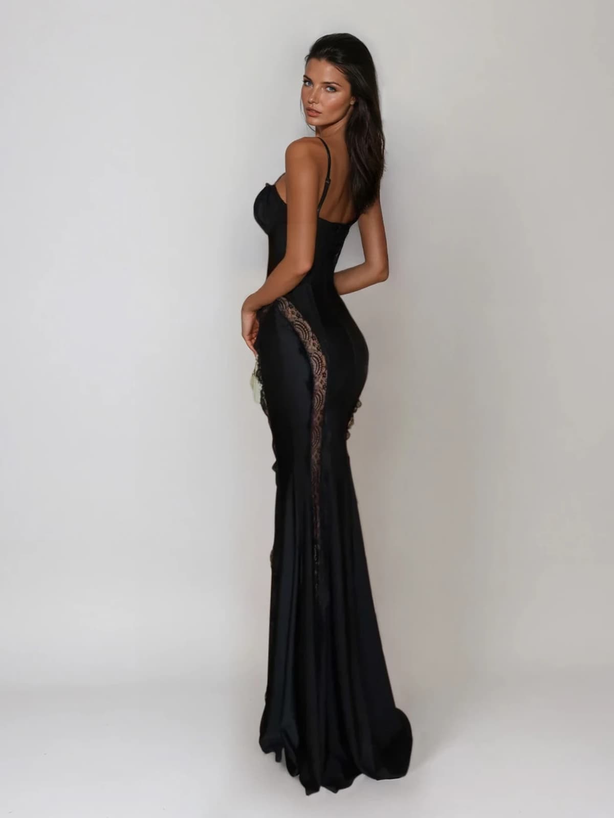 Strangeat Spaghetti Lace Maxi Dress
