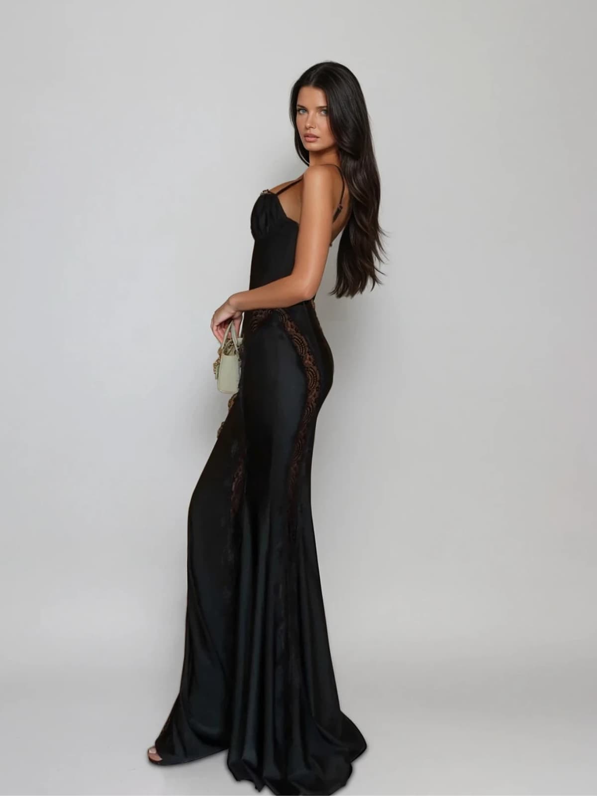 Strangeat Spaghetti Lace Maxi Dress