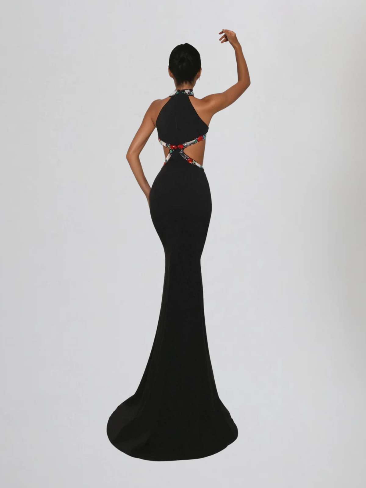 Sylthar Cutout Crystal Bandage Maxi Dress