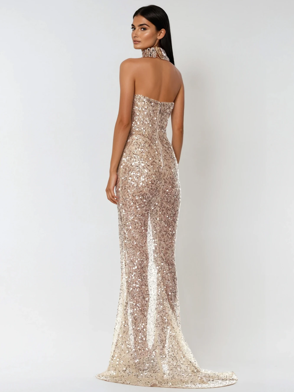 Telnar Strapless Sequin Maxi Dress