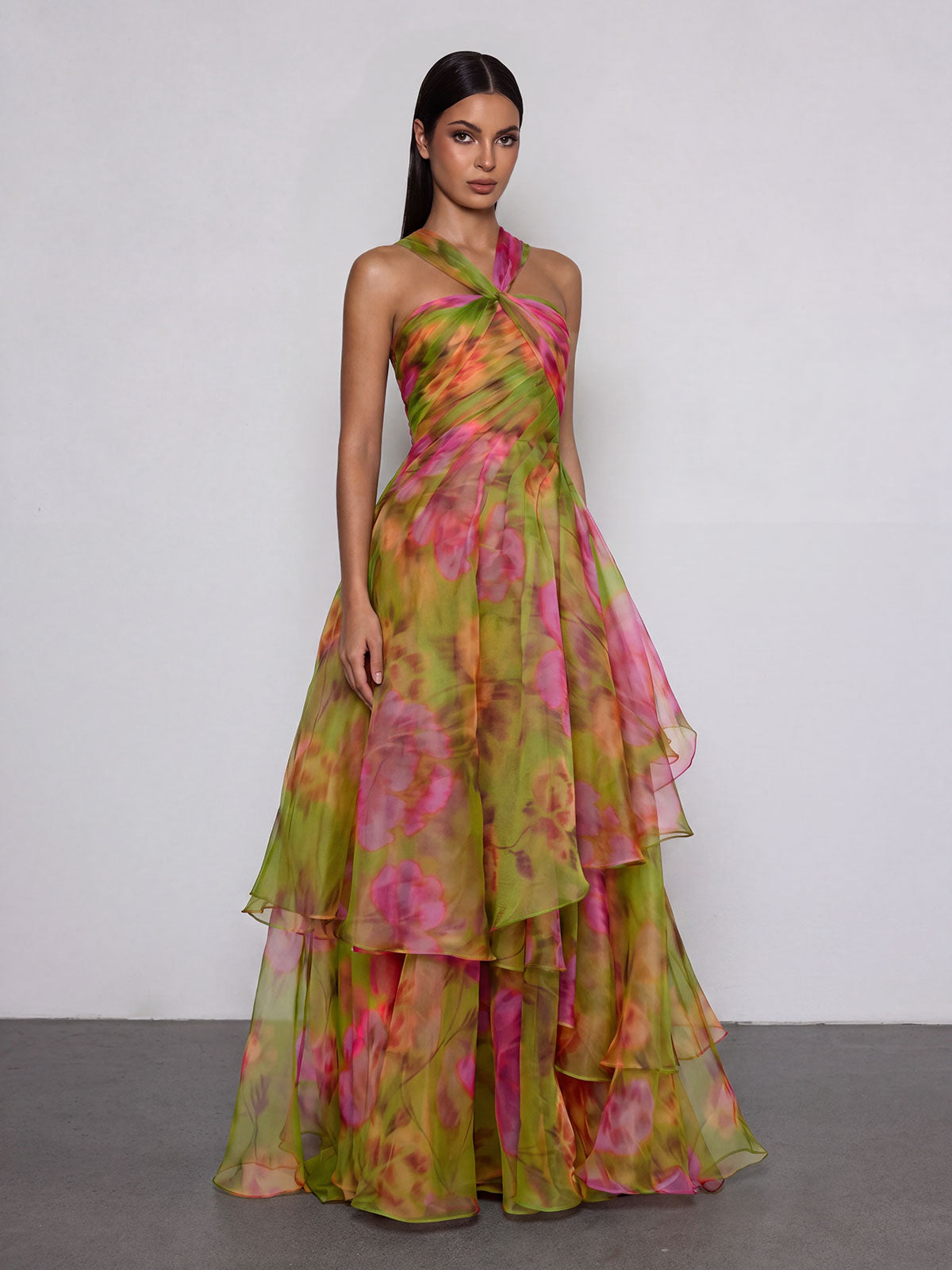 Tyvandel Twisted Floral Maxi Dress