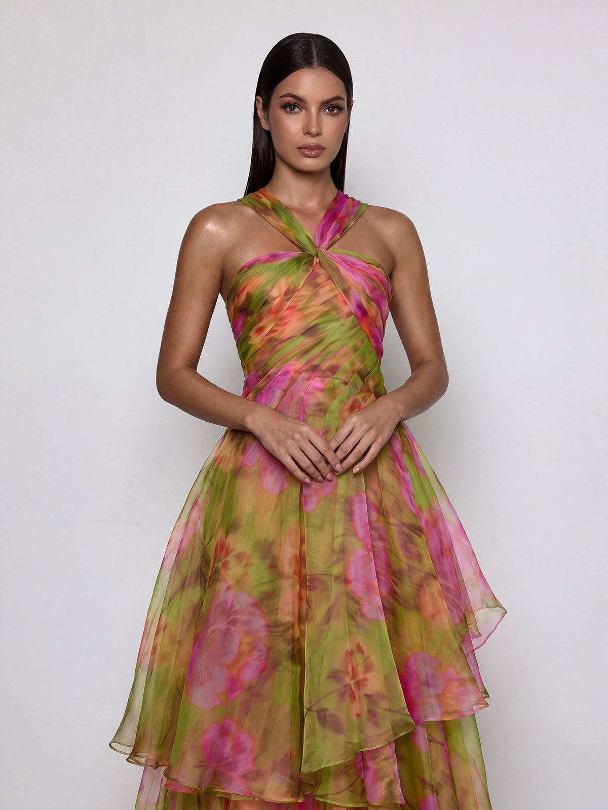 Tyvandel Twisted Floral Maxi Dress