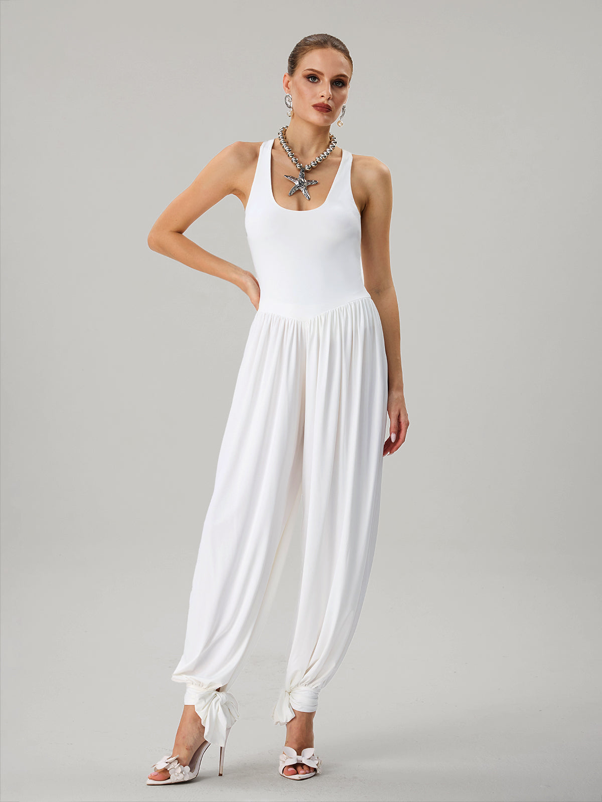 Ulthion Ruched Tank Jumpsuit