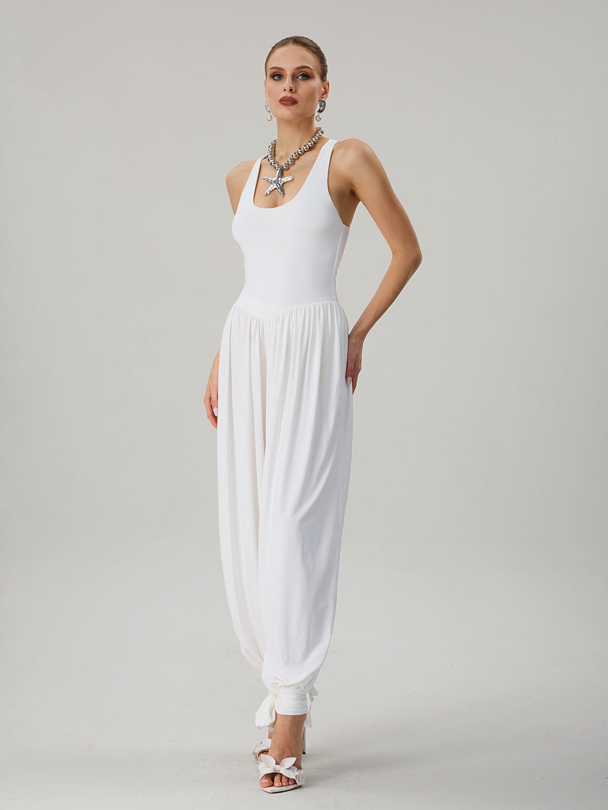 Ulthion Ruched Tank Jumpsuit