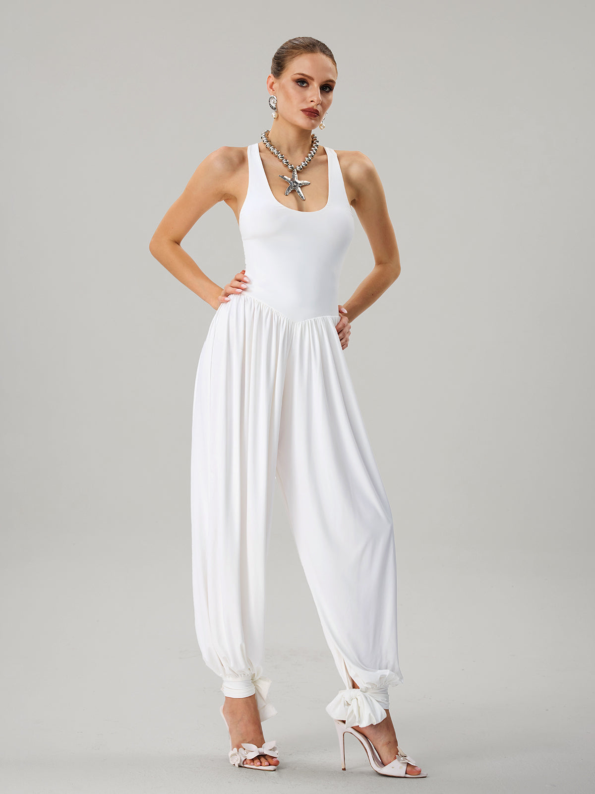 Ulthion Ruched Tank Jumpsuit