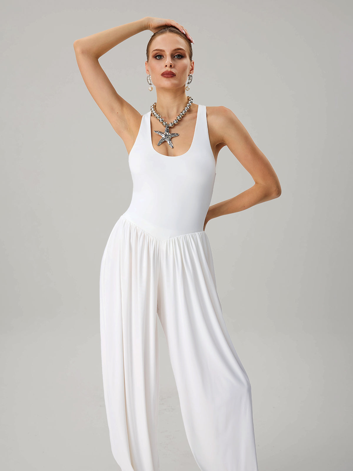 Ulthion Ruched Tank Jumpsuit