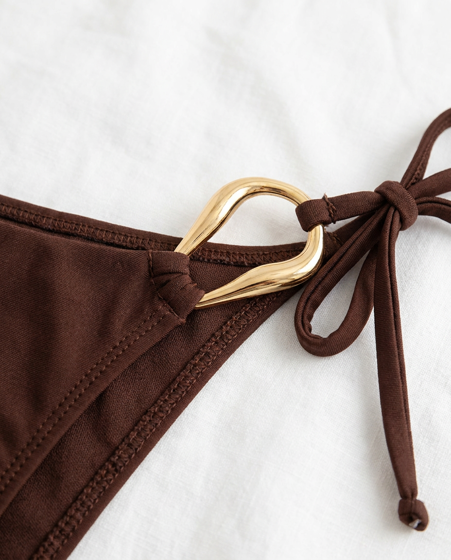 Valentina Push-Up Bikini Bottoms In Brown
