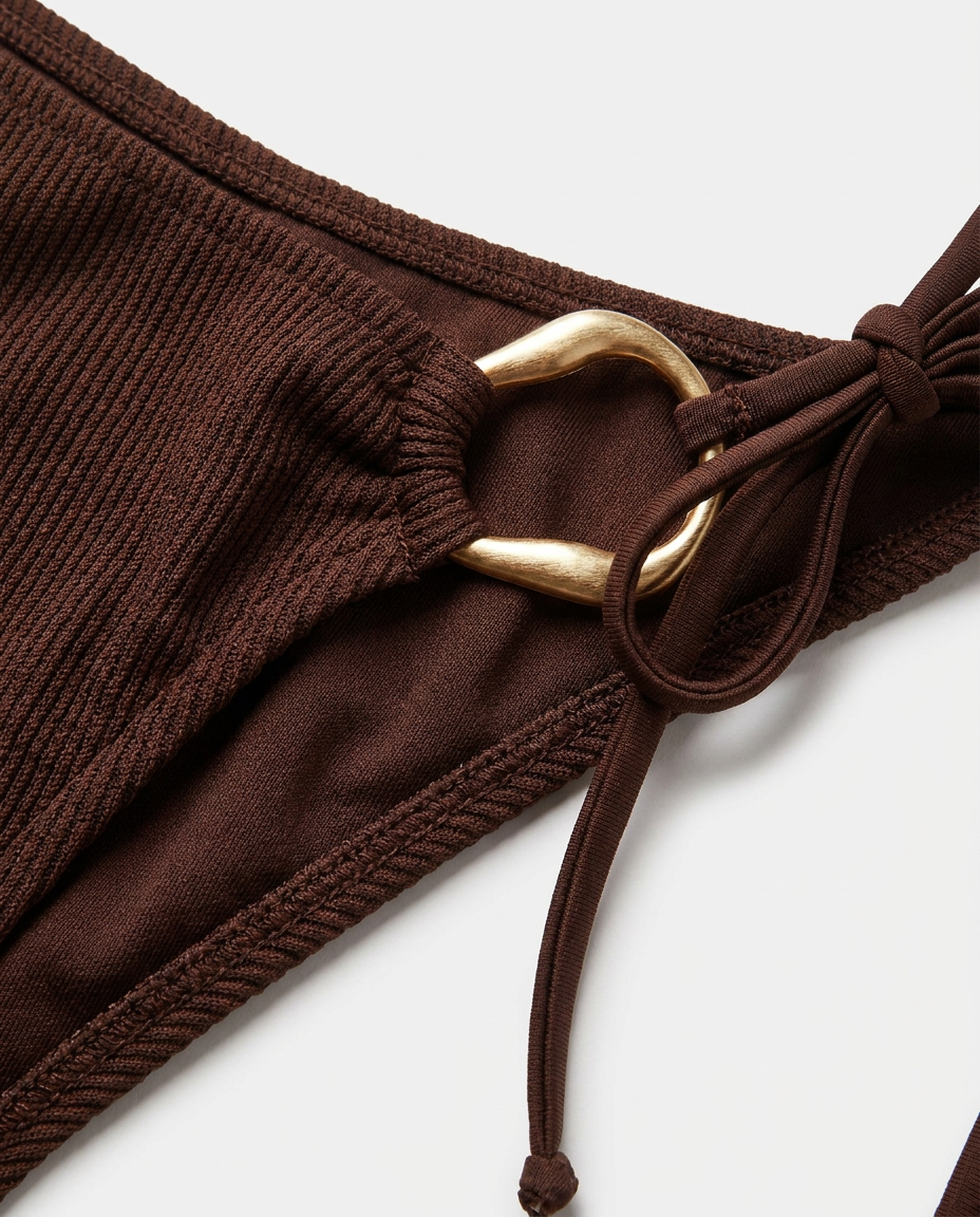 Valentina Push-Up Bikini Bottoms In Brown