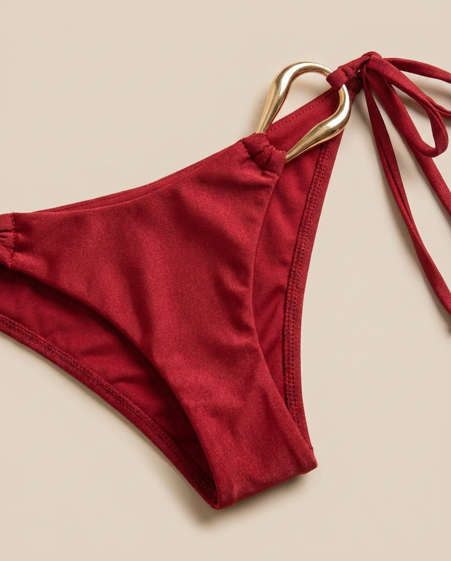 Valentina Push-Up Bikini Bottoms In Red