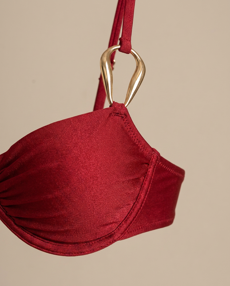 Valentina Push-Up Bikini Top In Red